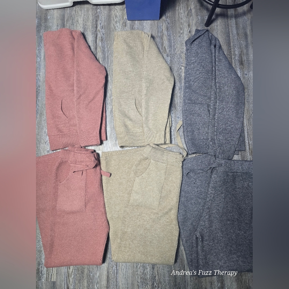 Cashmere Feel Zip Hoodie & Pants Sets!